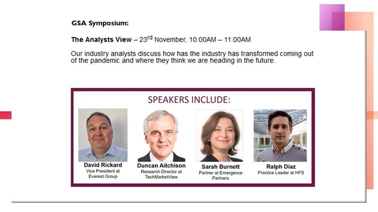Analyst panel at the GSA Symposium on November 23